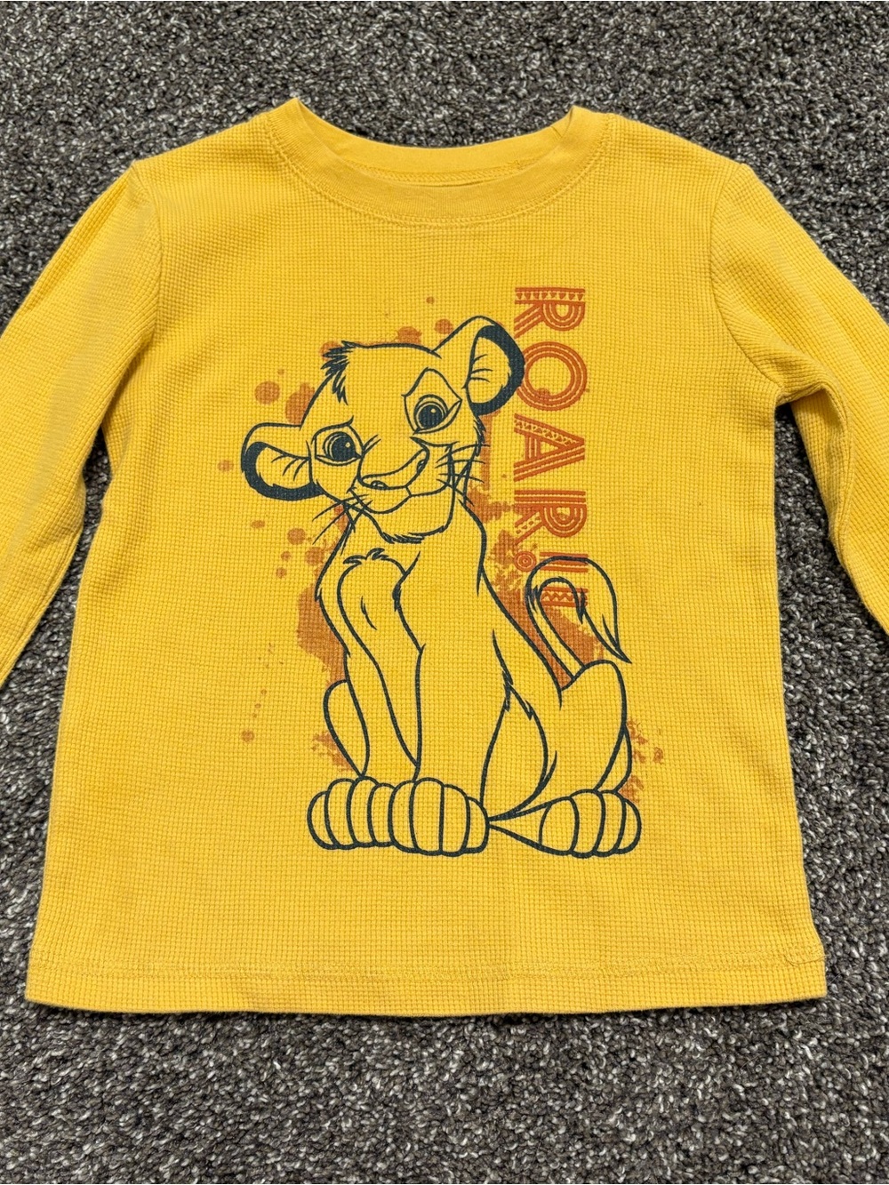 Jumping Beans Disney The Lion King Simba Yellow Kids Thermal Top